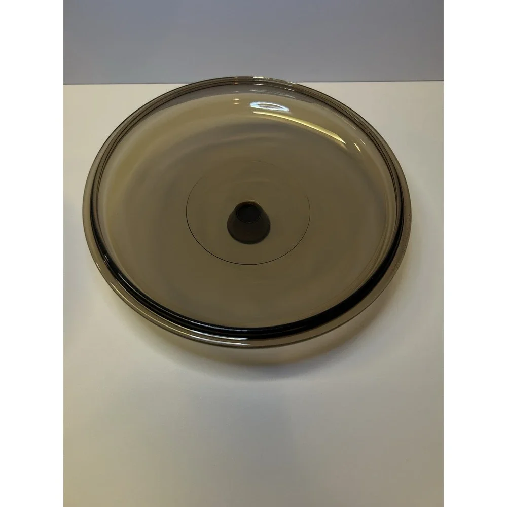 Pyrex 024 2L‎ Vintage Translucent Brown Glass Round Bowl Casserole Dish Lid
